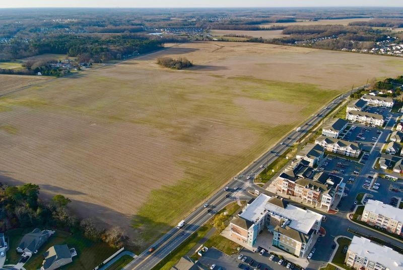 The proposed Northstar project includes all of the farmland in this photo along Route 9 across from The Vineyards, one mile west of Five Points. NICK ROTH PHOTO